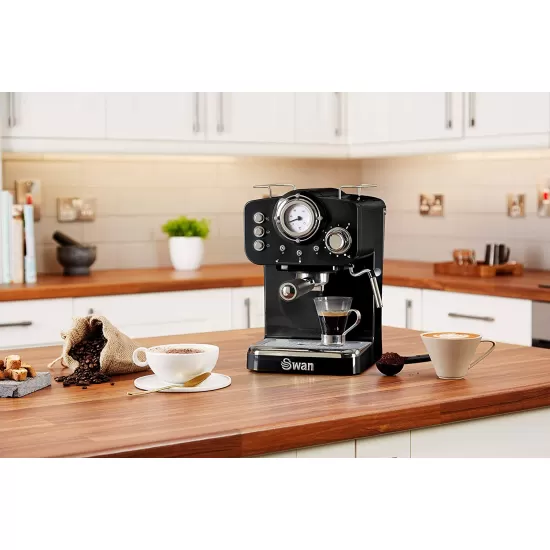 Shop quality Swan Pump Espresso Coffee Machine, 15 Bars of Pressure, Retro Black in Kenya from vituzote.com Shop in-store or online and get countrywide delivery!