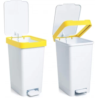 Tatay Pedal Dustbin Yellow, 25 litres