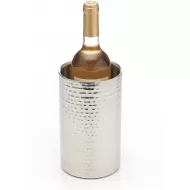 BarCraft Double-Walled Stainless Steel Wine Bottle Cooler, 12 x 20 cm (4.5" x 8") - Hammered Finish