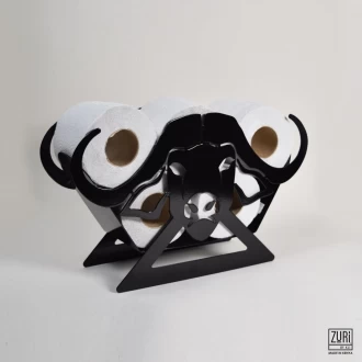 Zuri Buffalo Design Toilet Roll Holder ( Up to 7 Rolls)