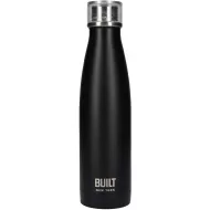 Built Perfect Seal Insulated Water Bottle/Thermal Flask with Leakproof Cap, Stainless Steel, Matte Black, 480 ml