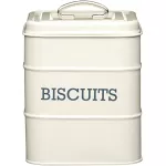 Living Nostalgia Airtight Metal Biscuit Tin - Antique Cream