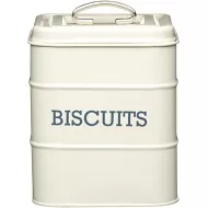 Living Nostalgia Airtight Metal Biscuit Tin - Antique Cream
