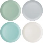 Colourworks Extra-Large 'Unbreakable' Melamine Dinner Plates, 28 cm - 'Classics' Colours (Set of 4)