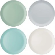 Colourworks Extra-Large 'Unbreakable' Melamine Dinner Plates, 28 cm - 'Classics' Colours (Set of 4)
