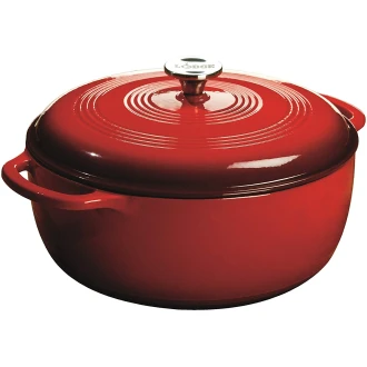 Lodge 7 Liters Enameled Cast Iron Dutch Oven. Extra Large Dutch Oven (Island Spice Red) Lodge 7 Liters Enameled Cast Iron Dutch Oven. Extra Large Dutch Oven (Island Spice Red)