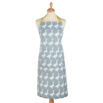 Kitchen Craft 'Goose' Adjustable 100% Cotton Novelty Cooking Apron - Grey / White