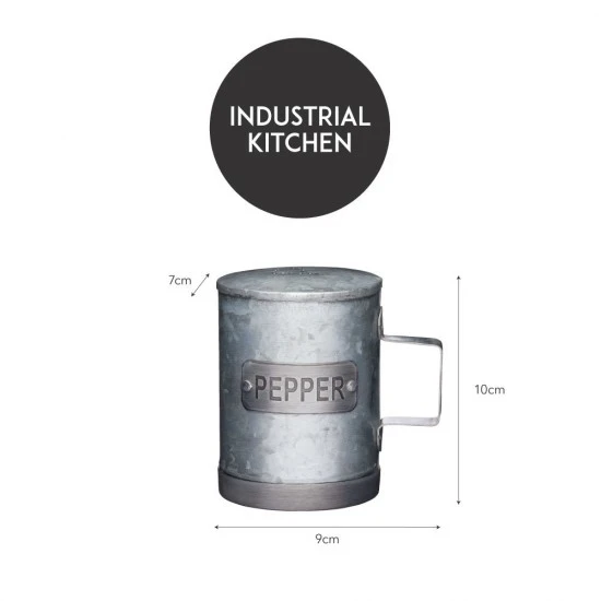 Shop quality Industrial Kitchen Galvanised Steel Vintage-Style Pepper Pot, 10 cm in Kenya from vituzote.com Shop in-store or online and get countrywide delivery!