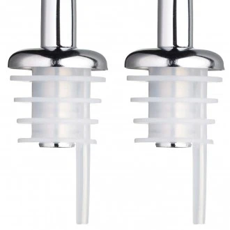 Kitchen Craft Free-Flow Metal Bottle Pourers, 9 cm (Pack of 2)