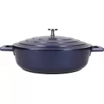 Master Class Lightweight Casserole Dish with Lid, Cast Aluminium - Metallic Blue