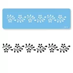 PME Flexible Daisy Scroll Border Stencil
