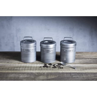 Industrial Kitchen Vintage-Style Metal Coffee Canister, 1 L