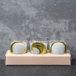 Candlelight Spa Day Relax Set of 3 Glass Wax Filled Pots Lavender & Vanilla Scent