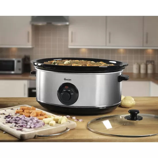 Shop quality Swan 6.5 Litre Oval Stainless Steel Slow Cooker with 3 Cooking Settings, 320W - Silver in Kenya from vituzote.com Shop in-store or online and get countrywide delivery!