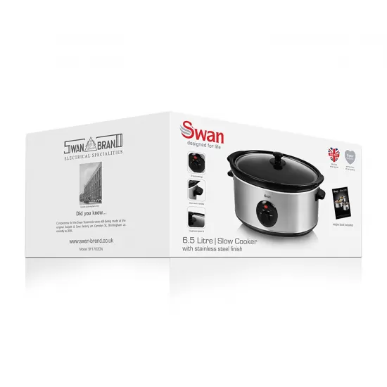 Shop quality Swan 6.5 Litre Oval Stainless Steel Slow Cooker with 3 Cooking Settings, 320W - Silver in Kenya from vituzote.com Shop in-store or online and get countrywide delivery!