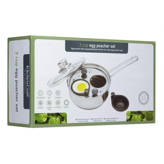 Kitchen Craft Non-Stick Stainless Steel Induction-Safe 2-Cup Egg Poacher/Sauté Pan, KCCVPOACH2 Shop quality Kitchen Craft Non-Stick Stainless Steel Induction-Safe 2-Cup Egg Poacher/Sauté Pan in Kenya from vituzote.com Shop in-store or online and get countrywide delivery!