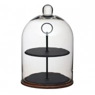 Artesà 2-Tier Serving Stand / Cake Dome, 22 x 31 cm (8.5" x 12")