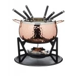 Artesa Fondue Copper Set ( Includes copper finish pot, metal rack, diffuser + 6 Forks + 1Diffuser)