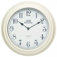 Living Nostalgia Analogue Wall Clock, Antique Cream, 25.5 cm (10 inch)