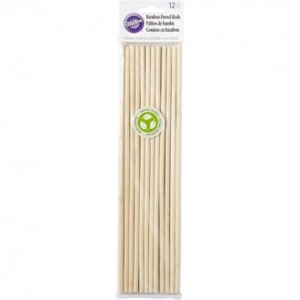 Wilton 12-inch Bamboo Dowel Rods for Cakes, 12 Pieces