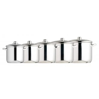 Master Class Induction-Safe Stainless Steel Stock Pot with Lid, 7 Litres