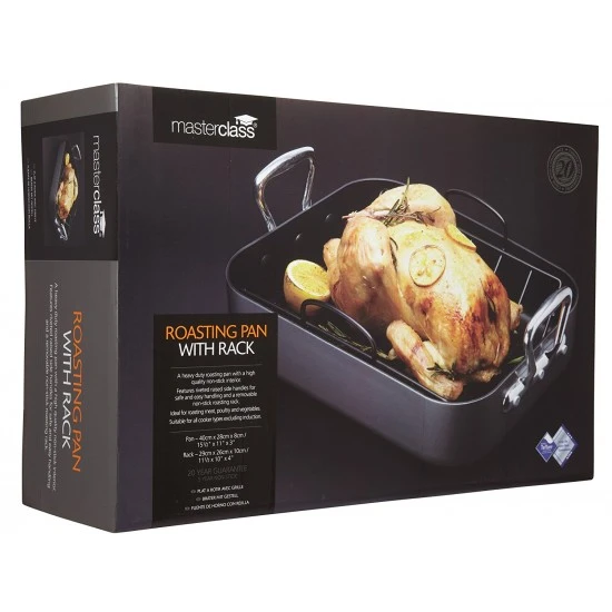 Shop quality Master Class Non-Stick Roasting Tin with Rack 40cm x 28cm - Heavy Duty/Rust Resistant/ Carbon Steel with Handles in Kenya from vituzote.com Shop in-store or online and get countrywide delivery!
