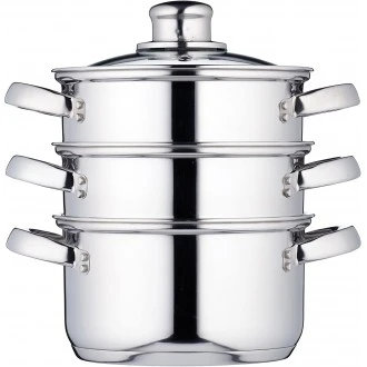 Kitchen Craft Stainless Steel Three Tier, 16cm Steamer