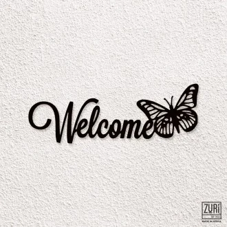 Zuri Welcome Metal Wall Art - Made in Kenya
