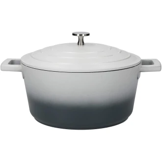 Master Class Lightweight Casserole Dish with Lid, Induction Hob +Oven Safe , Ombre Grey, 4 Litre/24 cm