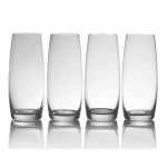 Mikasa Julie Set Of 4 Stemless Flute Glasses, 266ml