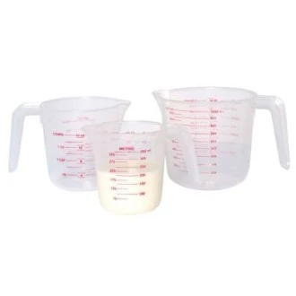 Kitchen Craft Set of 3 Plastic Measuring Jugs