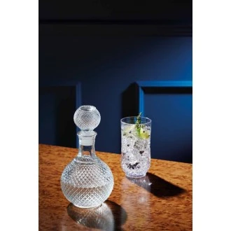 BarCraft Cut-Glass Whisky Decanter Bottle, 1 Litre