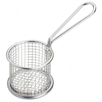 Master Class Chips Basket, Silver, 8.5 cm, Round