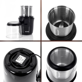 Duronic Premium 250 Watt Electric Coffee Grinder - Stainless Steel Blade