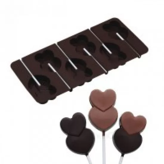 Kitchen Craft Silicone Heart Lollipop Mould, Chocolate, Measures 23cm (L) x 11.5cm (W), SDILOLCMHRT Shop quality Kitchen Craft Silicone Heart Lollipop Mould, Chocolate, Measures 23cm (L) x 11.5cm (W) in Kenya from vituzote.com Shop in-store or online and get countrywide delivery!