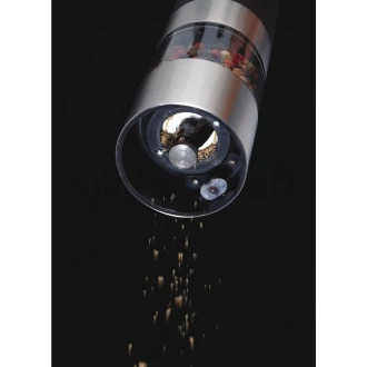 Master Class Stainless Steel Electric Grinding  Salt or Pepper Mill with adjustable non-rust ceramic grinding mechanism 