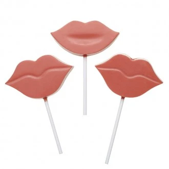 Sweetly Does It Silicone Lips Lollipop Mould, Chocolate, Measures 24cm (L) x 10cm (W)