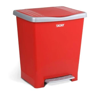 Tatay 23 Liter Dent Resistant Pedal Dust Bin - Red