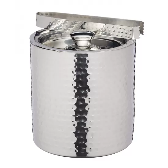 BarCraft Stainless Steel Ice Bucket with Lid and Tongs, 1.5 litres - Hammered Finish, BCICEBUCHAM Shop quality BarCraft Stainless Steel Ice Bucket with Lid and Tongs, 1.5 litres - Hammered Finish in Kenya from vituzote.com Shop in-store or online and get countrywide delivery!