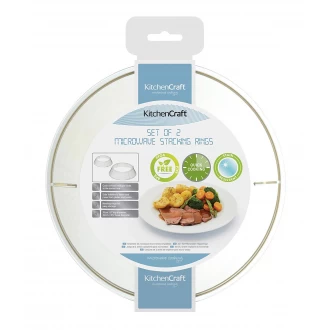 Kitchen Craft 2-Piece Microwave-Stacking Plate Rings, 22cm Base Diameter