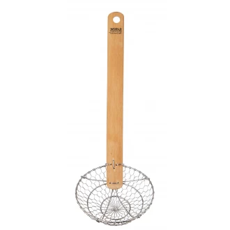 World of Flavours Chinese Spider Skimmer with Bamboo Wood Handle, 33 cm (13")