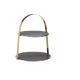 Shop quality Artesà 2-Tiered Cake Stand with Round Slate Serving Platters, 29.5 x 29.5 x 35 cm (11.5" x 11.5" x 14") - Brass Finish in Kenya from vituzote.com Shop in-store or online and get countrywide delivery!