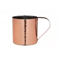 BarCraft Large Stainless Steel Moscow Mule Mug, Hammered, 550ml