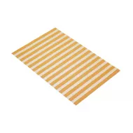 Kitchen Craft Woven Vinyl Placemat, 45 x 30 cm (17.5" x 12") - Orange Stripes ( Reversible & Heat Resistant)