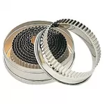 Kitchen Craft Set Of 11 Assorted Fluted Pastry Cutters In Storage Tin