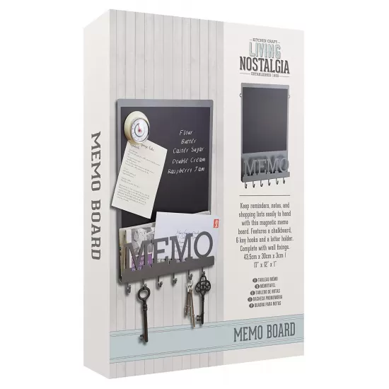 Living Nostalgia Magnetic Memo Board/Chalkboard, Grey/Black, 43.5 x 30 cm/(17 in x 1 in x 3 in), LNMEMO Shop quality Living Nostalgia Magnetic Memo Board/Chalkboard, Grey/Black, 43.5 x 30 cm/(17 in x 1 in x 3 in) in Kenya from vituzote.com Shop in-store or online and get countrywide delivery!