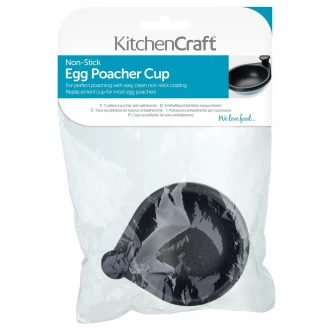 Kitchen Craft Metal Non-Stick Egg Poacher Cup, 7 cm (3")
