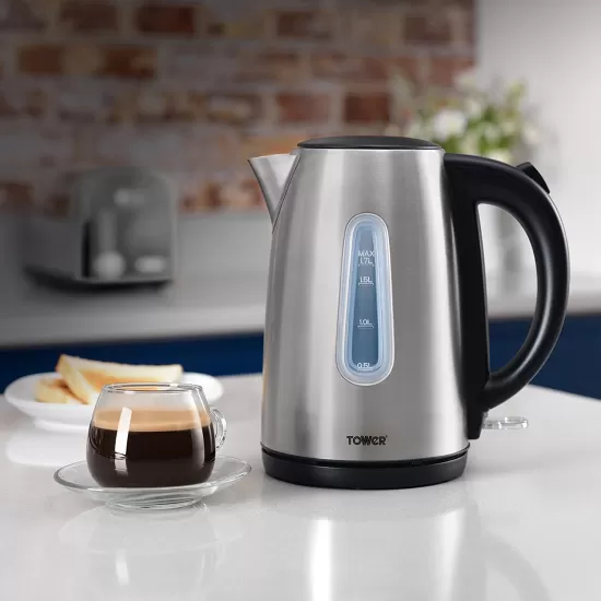 Tower Infinity Rapid Boil Jug Kettle, 3000 Watts, 1.7 Litre, Brushed Stainless Steel - Highly Rated Kettle, T10015 Shop quality Tower Infinity Rapid Boil Jug Kettle, 3000 Watts, 1.7 Litre, Brushed Stainless Steel - Highly Rated Kettle in Kenya from vituzote.com Shop in-store or online and get countrywide delivery!
