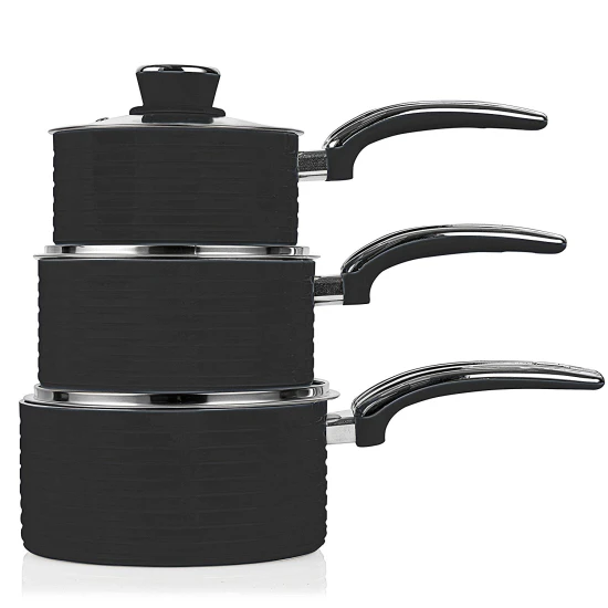 Shop quality Swan Retro Pan Set with Easy Clean Non-Stick Ceramic Coating, Aluminium, Black, 5 Piece in Kenya from vituzote.com Shop in-store or online and get countrywide delivery!