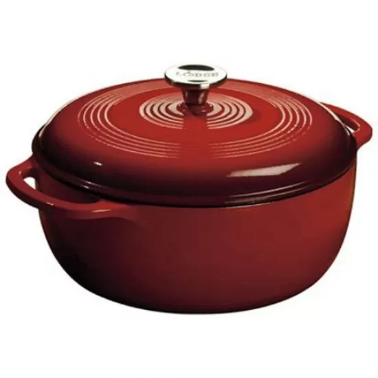 Lodge Enameled Cast Iron Dutch Oven, Red, 5.6 Liters - Oven-safe to 500 degrees F, EC6D43 Shop quality Lodge Enameled Cast Iron Dutch Oven, Red, 5.6 Liters - Oven-safe to 500 degrees F in Kenya from vituzote.com Shop in-store or online and get countrywide delivery!